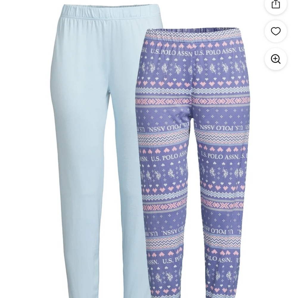 U.S. Polo Assn. Light Blue and Patterned Pajama Pants Set